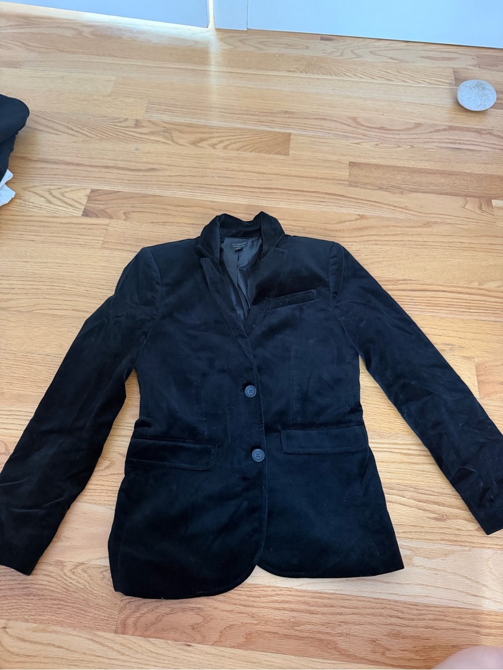 Crewcuts Black Velvet Blazer Jacket - Tailored Two-Button